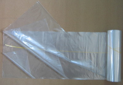 Sac à ordures en plastique emballé par rouleau de joint d'étoile transparent de LDPE