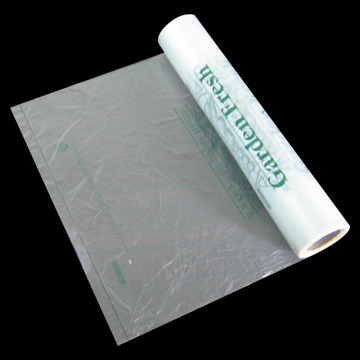 Sac à rouleau imprimé en plastique transparent en HDPE
