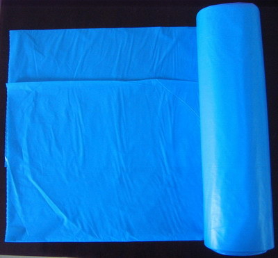 Sac à rouleau en plastique c-pli en C HDPE bleu jetable